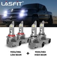 thumbnail image 1 of Lasfit 9005 + 9006 Combo LED Headlight Bulbs-High & Low Beam Combo Pack, Upgraded Fanless Wireless 80W 8000LM 6000K | 4PCS, 1 of 13