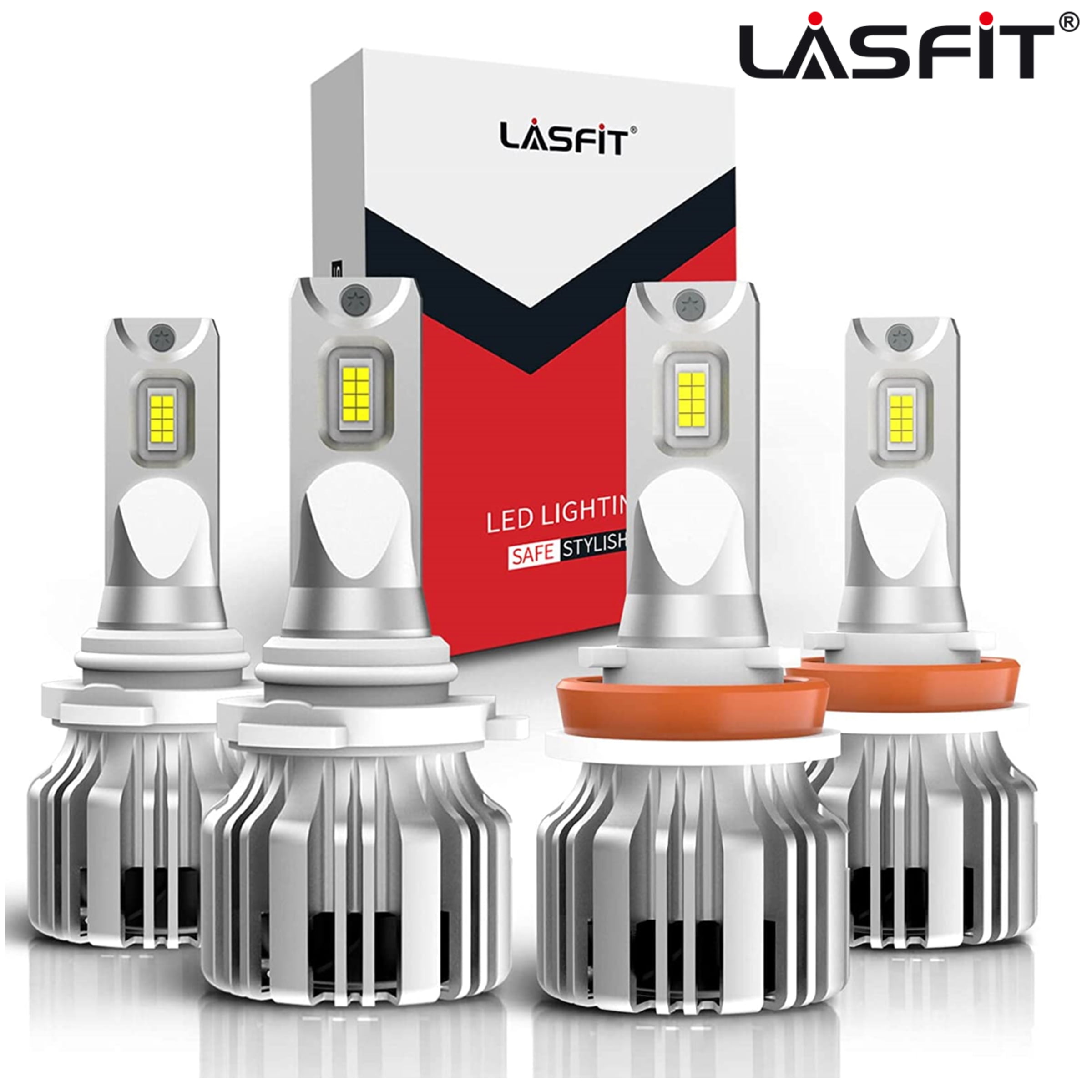 Lasfit 9005 H11 LED Headlight Bulbs Combo Pack, Combo High&Low