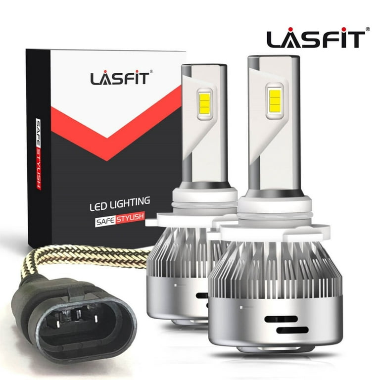 Lasfit 9005 HB3 LED Headlight Bulbs Amplified Flux Beam LED Bulb Kit 60W  6000LM 6000K White,LAplus Series | 2 Bulbs