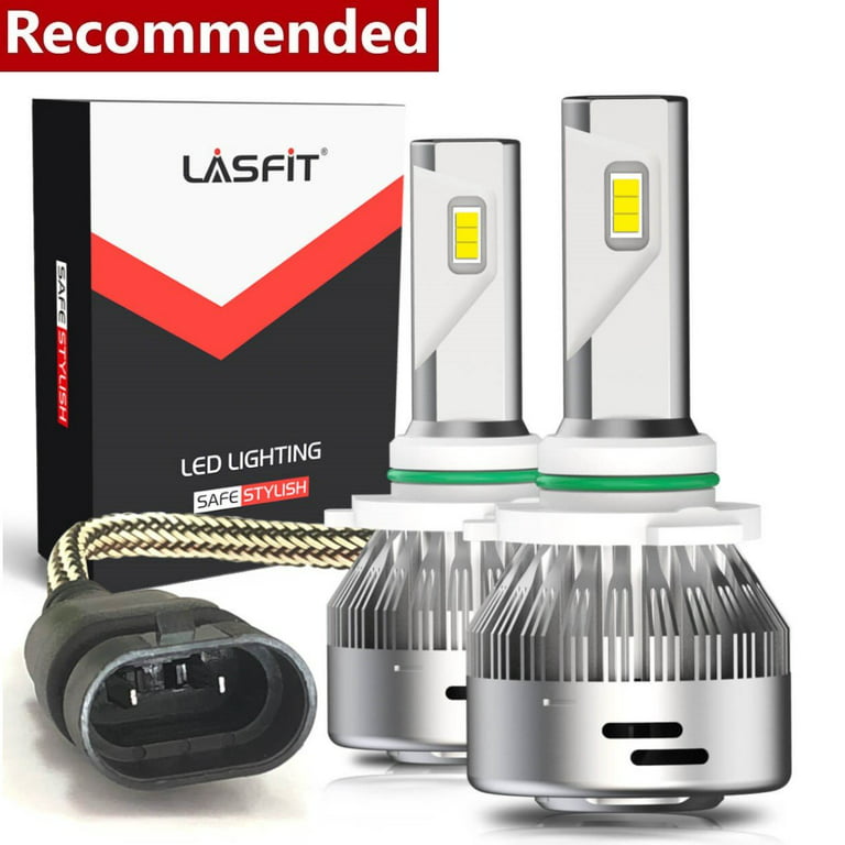 Lasfit 9012 HIR2 LED Headlight Bulb Kits-60W 6000LM 6000K-Hi/Lo