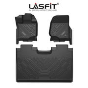 Lasfit Car Floor Liners for 2015-2022 Ford F-150 Floor Mats SuperCrew Custom Floor Mats 1st & 2nd Row Seat, Don't Fit Super Cab & Regular Cab, Don't Fit With Rear Under-seat Storage