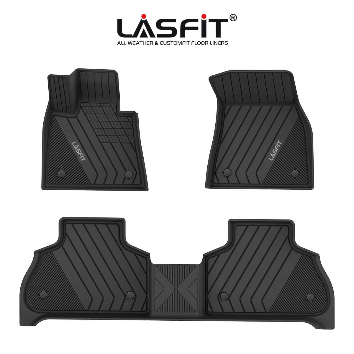 Lasfit Floor Mats for 20192021 BMW X5 New, All Weather Fit TPE Floor