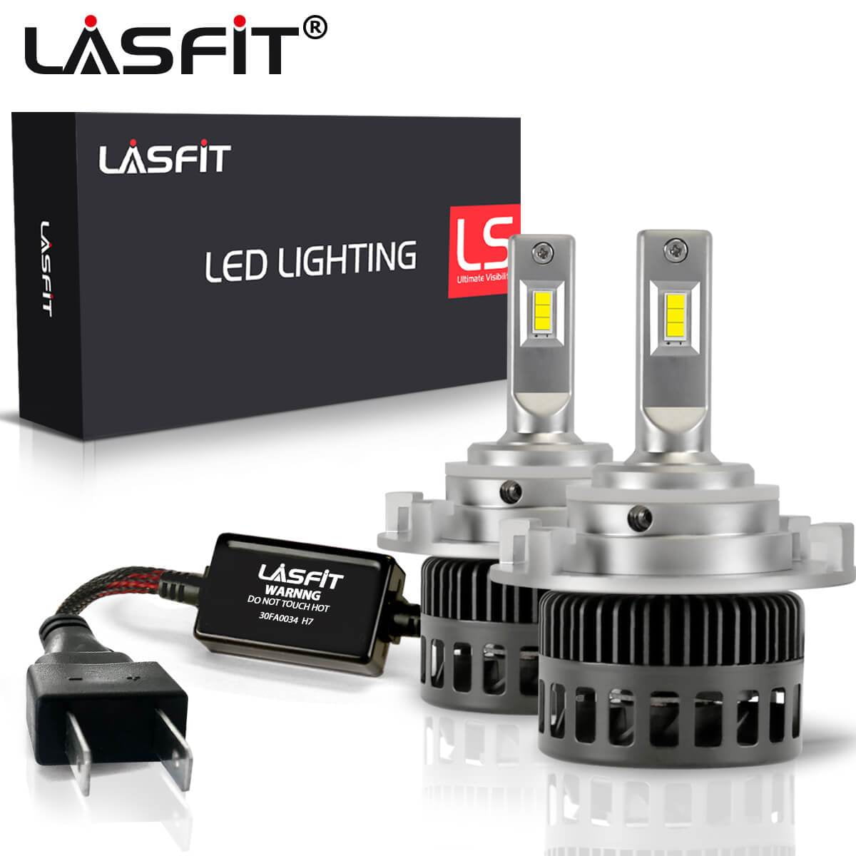  LASFIT H7 LED Bulb for Hyundai-Tucson 2016-2020,  w/Adapter-Retainer Custom Design, Plug N Play (Pack of 2) : Automotive