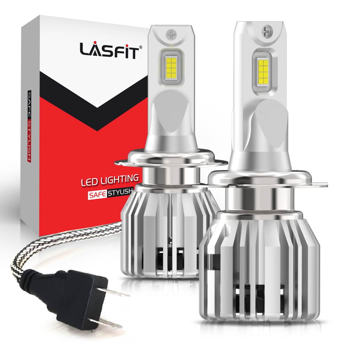 Lasfit H7 LED Headlight Bulbs High/Low Beam/Fog Light Bulbs, 50W 5000LM  6000K｜2 Bulbs
