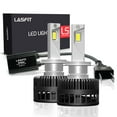 Lasfit H7 LED Headlight Bulbs, Upgraded Flip Chips H7 LED High Low Beam ...