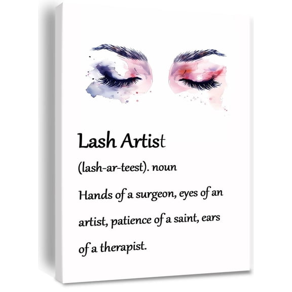 Lash Artist Definition Poster,Salon Eyelashes Canvas Lash Room Eyelash Wall Art Decor Aesthetic,Lash Tech Decorations for Studio Gifts