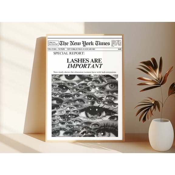 Lash Artist Room Wall Art Print, Unframed Paper Poster 8x10in