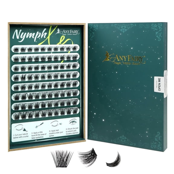 Lash Clusters 10-18mm Biodegradable Wispy Eyelash Clusters 80pcs Cluster Lashes Nymph Series Upgraded Premium Biodegradable Material DIY Individual Lashes Clusters
