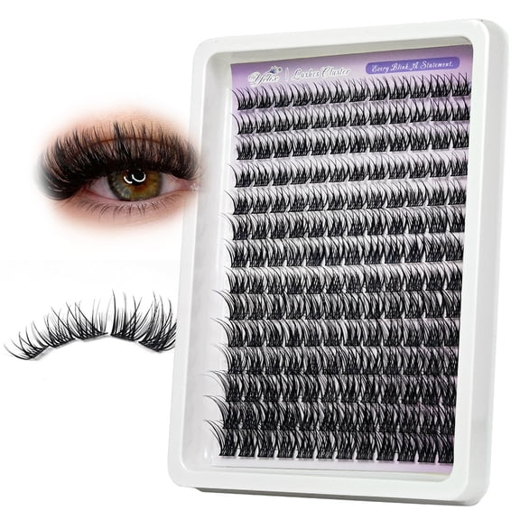 Lash Clusters 280PCS Natural Eyelash Clusters 30D 40D 9-16mm Individual Lash Wispy Eyelash Extension with Soft Thin Band Classic Look PestaƱas Postizas Comfortable DIY at Home(30D-40D-9-16mm)