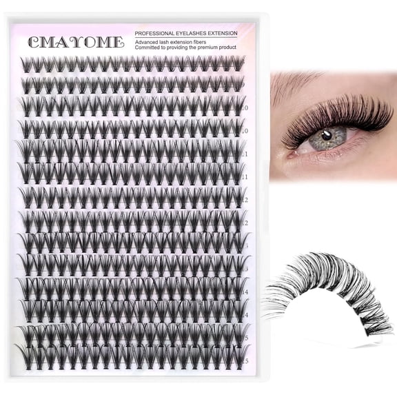 Lash Clusters 280pcs Individual Lashes 30D 40D Cluster Eyelash Extensions 9-16mm Eyelash Clusters Lash Extensions for Self Application (30D&40D, 0.07D, 9-16mm)