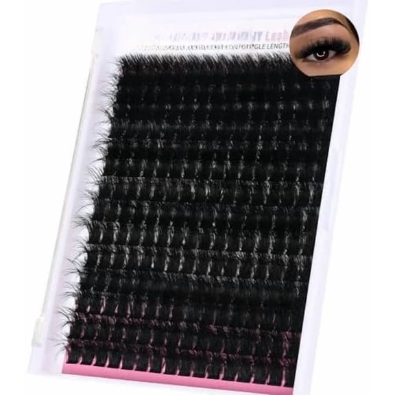 Lash Clusters 300D Thick Eyelash Clusters 14mm Wispy Individual Mega Volume Lashes D Curly Cluster Eyelash Extensions 224 count DIY Lash Extension at , by ( Fiber)