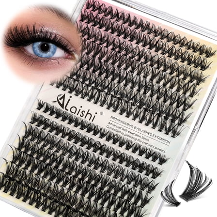 Lash Clusters DIY Cluster Eyelash Extensions 280pcs 9‑16mm 30D 40D Fluffy D Curl Natural Lashes
