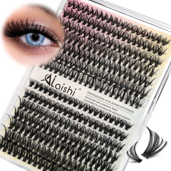 Lash Clusters DIY Cluster Eyelash Extensions 280pcs 9‑16mm 30D 40D Fluffy D Curl Natural Lashes