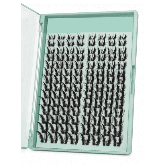 Lash Clusters Individual Eyelash Extensions Thin & Invisible Band DIY False Eyelashes for Self-application Eye-Catching Series Wispy Lash Tray, Bunny 8-18mm Mixed Length