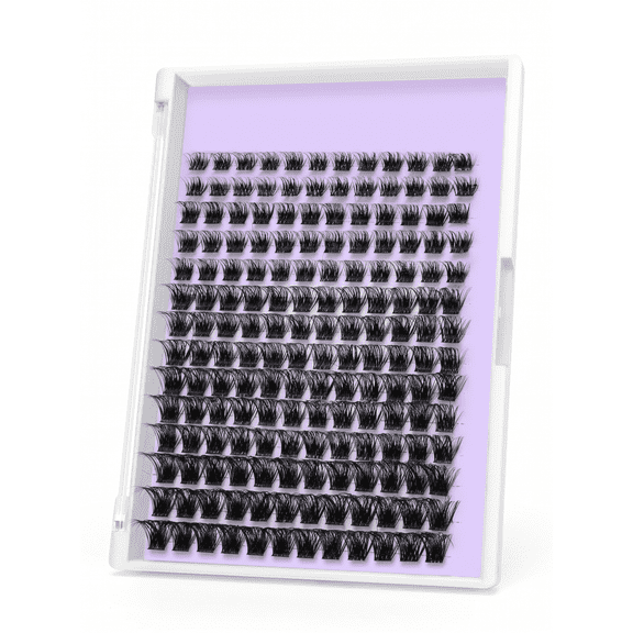 Lash Clusters Individual Eyelash Extensions Thin & Invisible Band DIY False Eyelashes for Self-application Newbie's Five-Second Series Wispy Lash Tray, Siren 8-16mm Mixed Length
