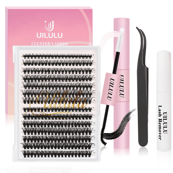 Lash Clusters Kit for DIY Lash Extension at Home, 30&40D False Eyelashes Set wit
