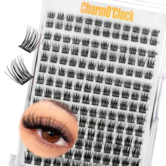 EYES OF YOUTH 168PCS Wispy Fluffy Lash Clusters Refill Pack, DIY Individual Eyelash Extensions 9-16mm D Curl, Ultra Soft Natural Fake Lashes for Lash Kit Supplement