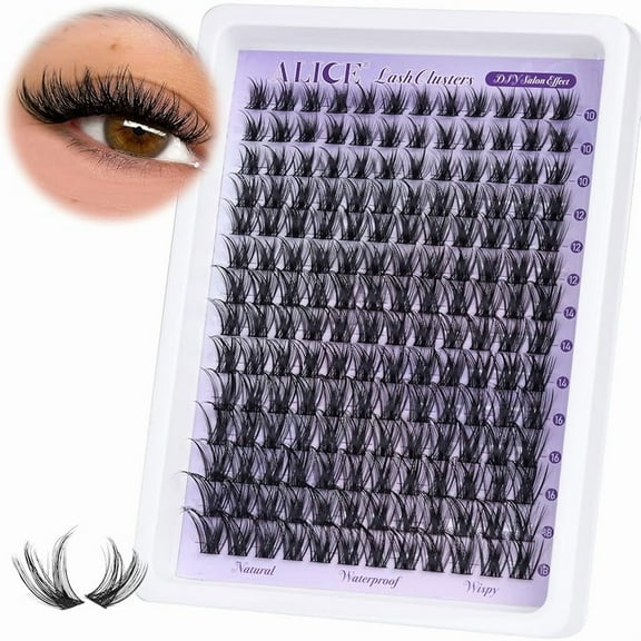 Lash Clusters Wispy Eyelash Extensions 168pcs Volume Individual Lashes 10-18mm Waterproof Natural DIY Lash Extensions Cluster Eyelash Extensions by Thinway