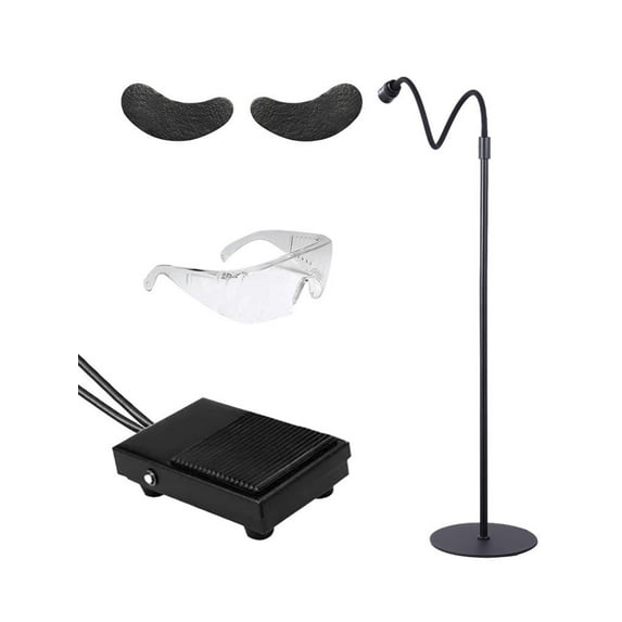 Lash Extension Light LED Eyelash Lamp, for Eyelash Extensions, UV Lash Glue System Foot Pedal Control Floor Lighting for Professional Lash Technicians