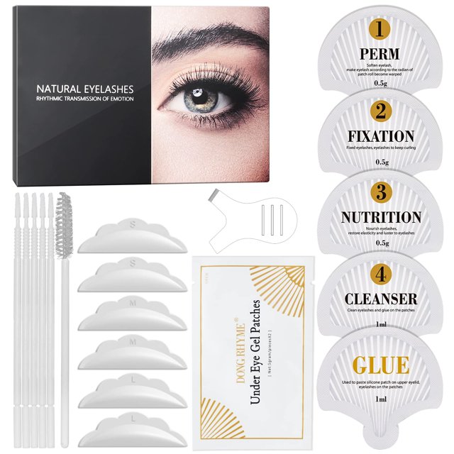 Lash Lift Kit, Sachet Eyelash Perm Kit, 2 In 1 Lash Brow Lamination Kit, SemiPermanent Eyebrow