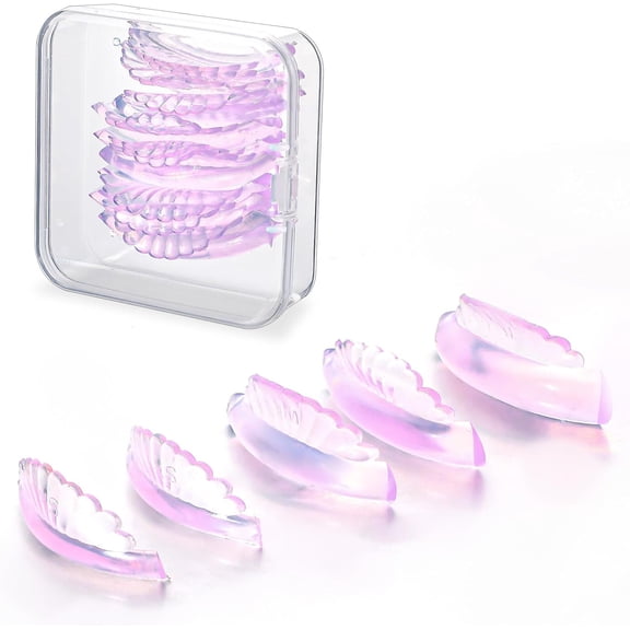 Lash Lift Pads 10 Pack 5 Sizes, Silicone Eyelash Perming Curler Shields