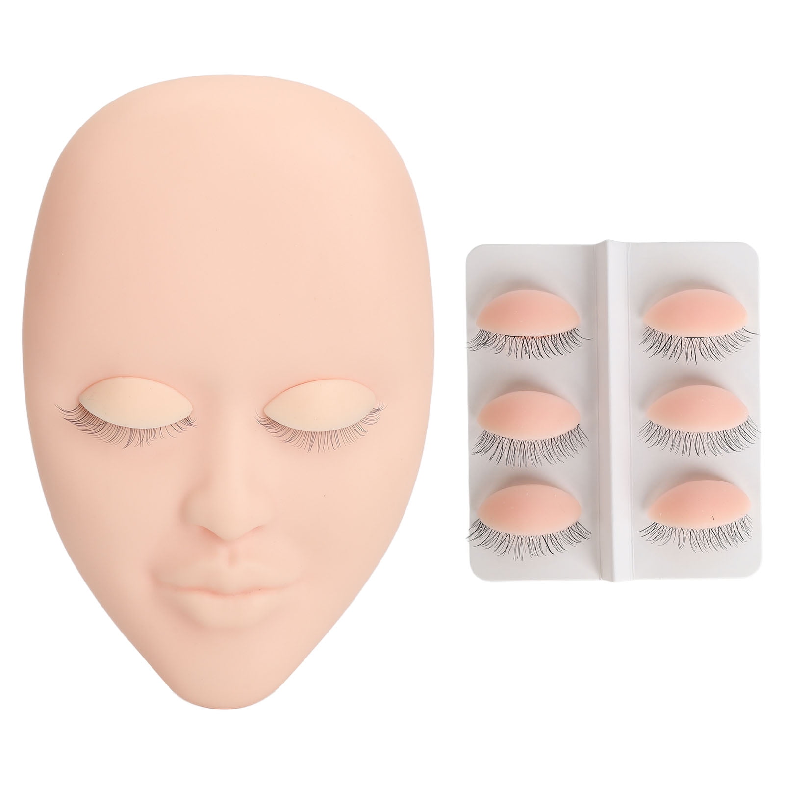 Lash Mannequin Face 3 Pairs Removable Eyelids Eyelash Extension ...