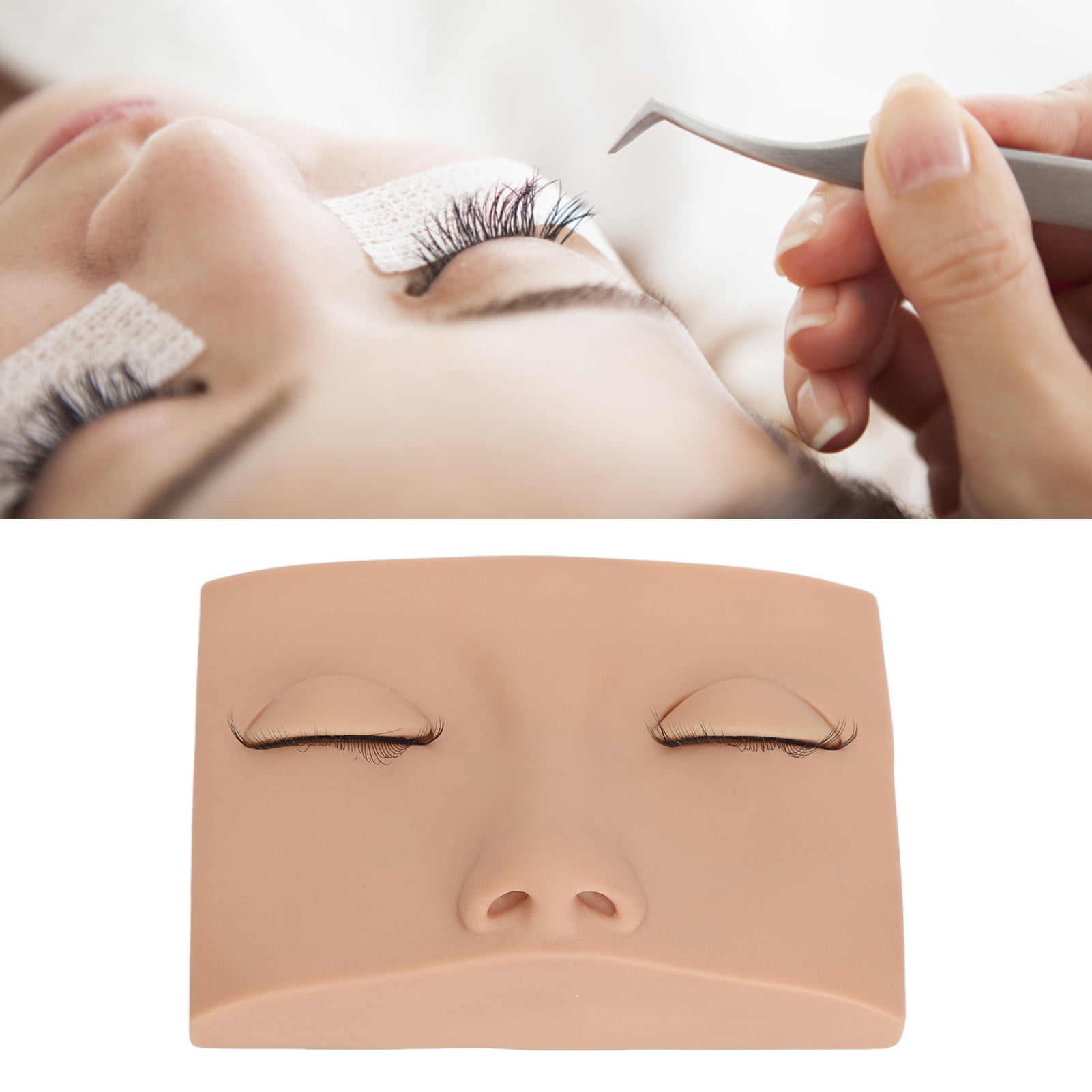 Lash Mannequin Head, Eyelash Practice Mannequin Face Silicone Lash