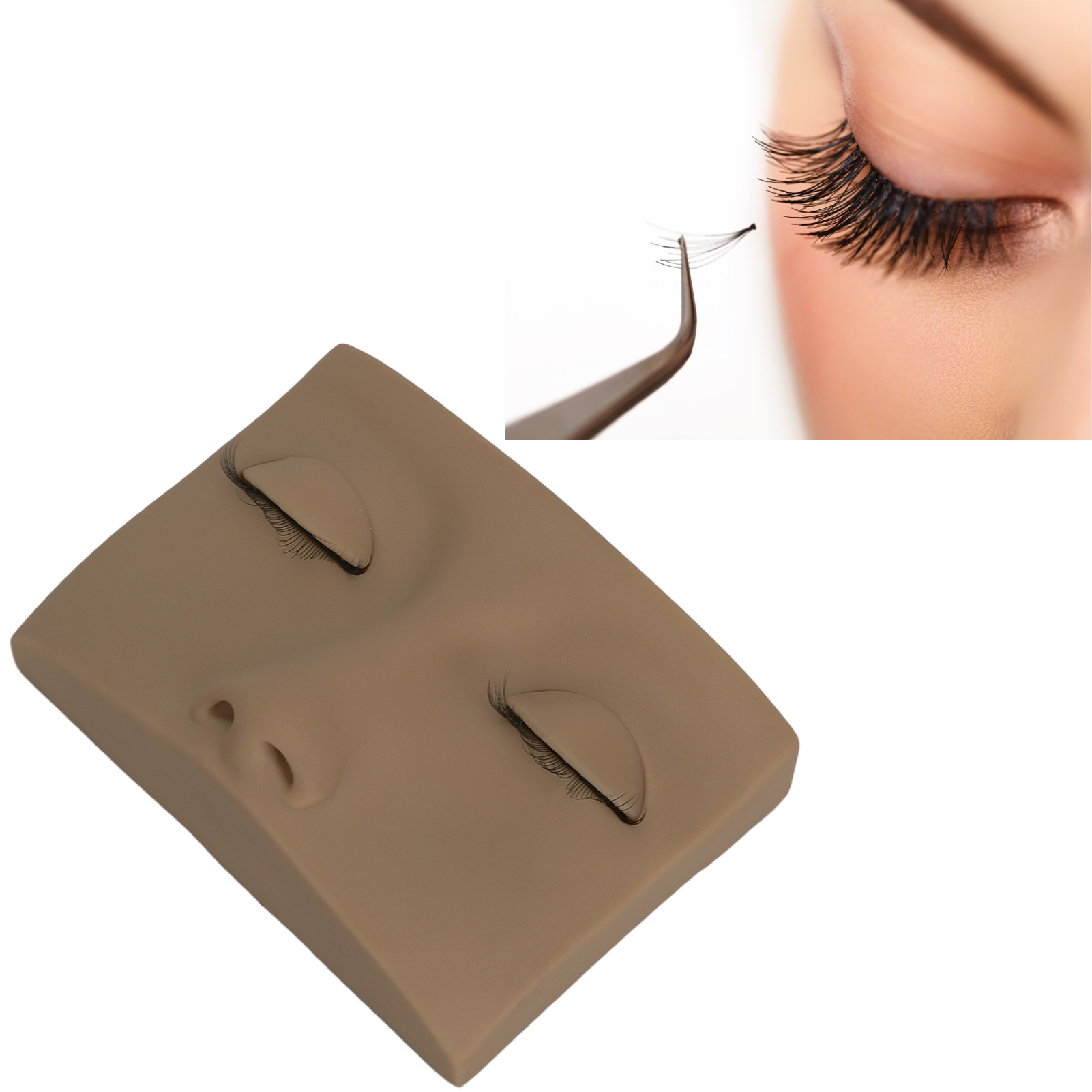 Lash Mannequin Head, Eyelash Practice Mannequin Face Silicone Lash