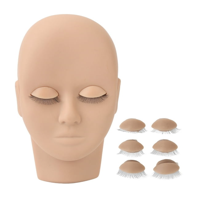 Lash Mannequin Head Makeup Eyelash Extension Practice Doll Head with 3