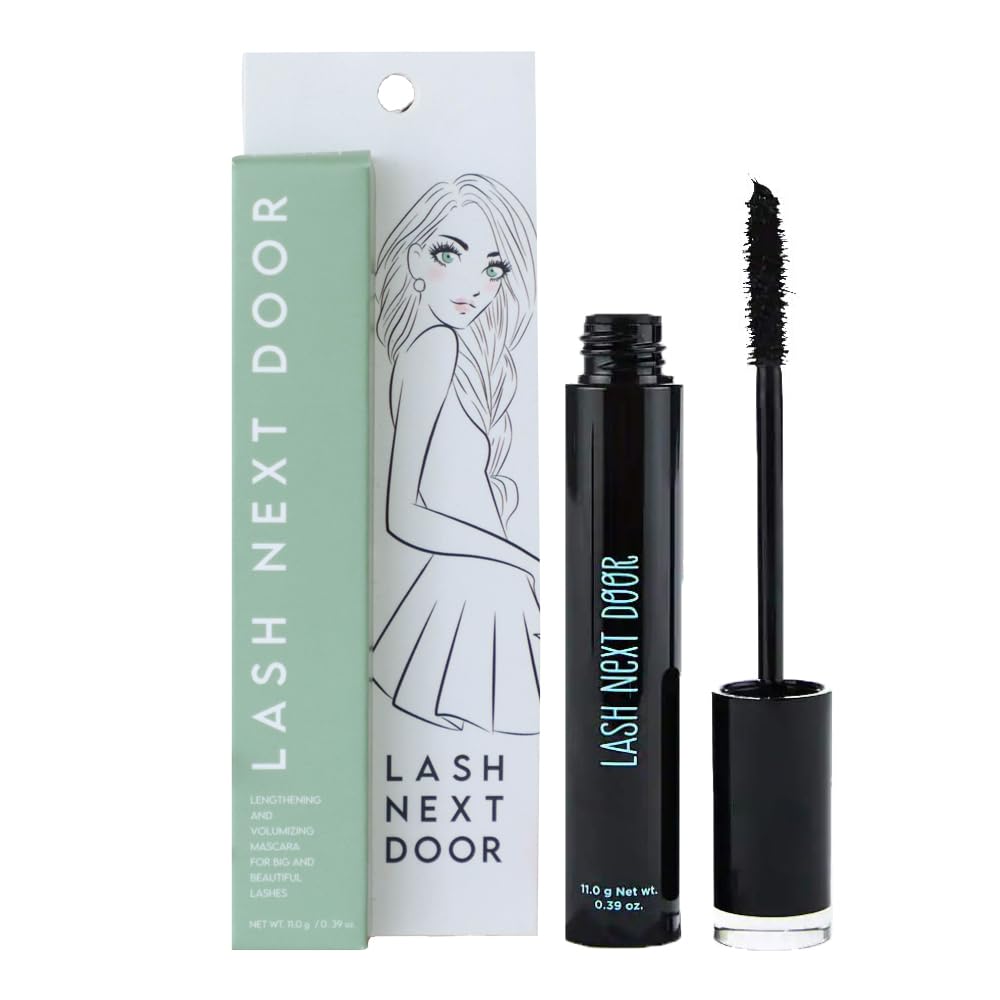 Lash Next Door Water Resistant Mascara Black Volume and Length No Clump Volumizing Mascara for