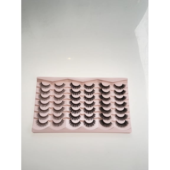 Lash Pack 21 Pair Natural Look Fluffy Cat Eye Strip Eyelash Small Fake Lashes Full Pestaas Sets for MUA and Beginners Daily Makeup