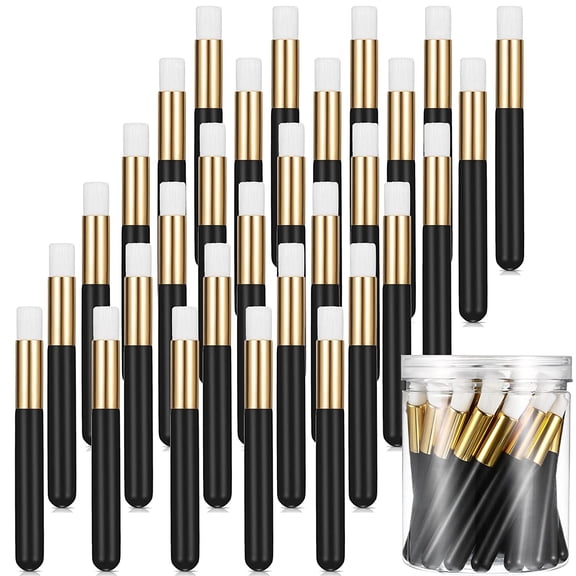 Lash Shampoo Brushes 30 Pieces Blackhead Removing Nose Pore Deep Cleaning Flat Head Black