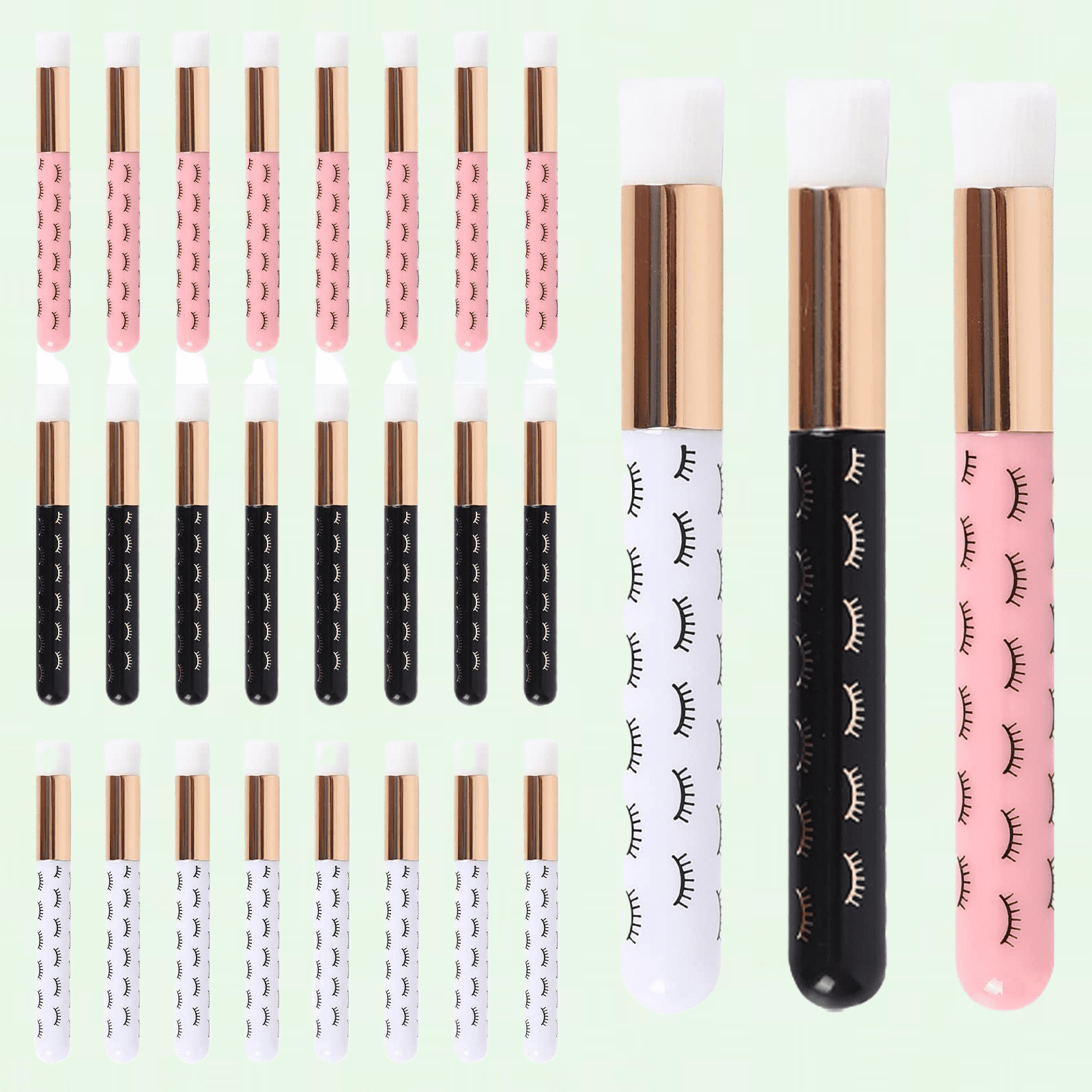 Lash Shampoo Brushes Set of 24, Eyelash Cleaning Brushes for Face, Eye