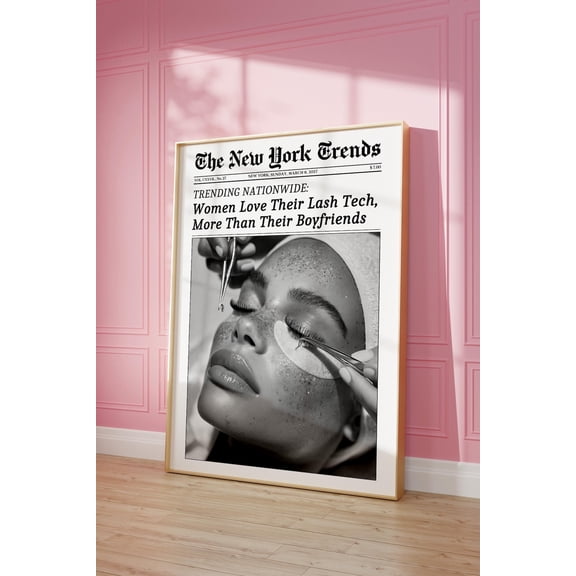 Lash Tech Retro Salon Decor Wall Art