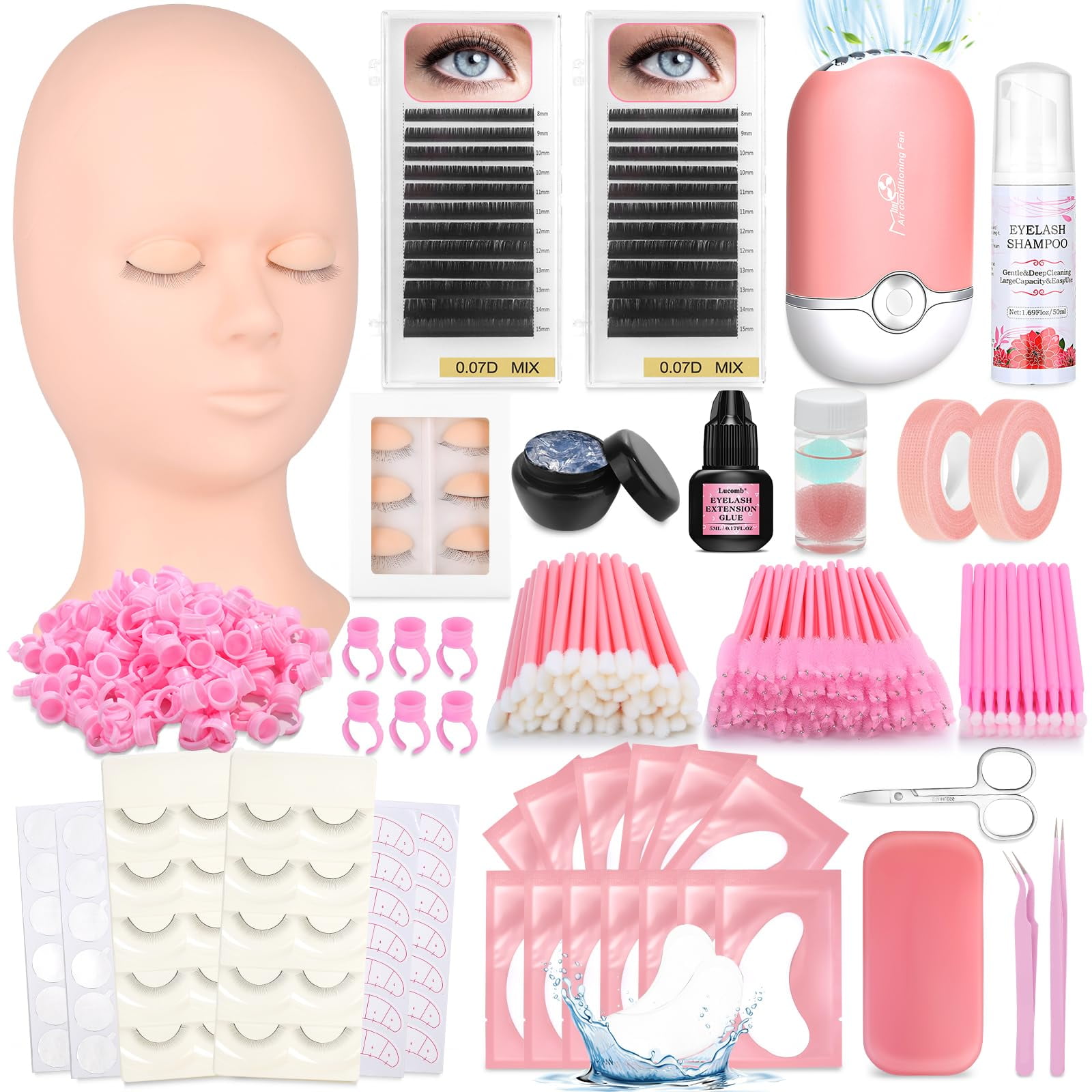 Lash Training Kit for SSF20 Eyelash Extension, 232 Individual Lash Kit ...