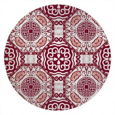 Lasha Burgundy Indoor Floor Mat by Kavka Designs