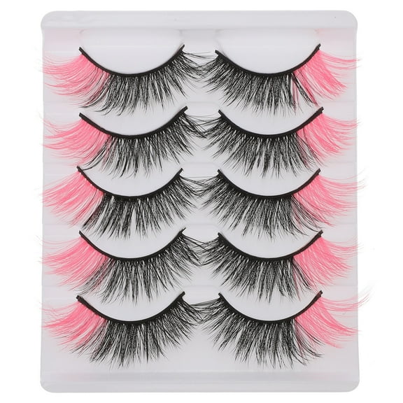 Lashes Eyelashes Colored False Color Lash Eye Halloween Cosplay Colorful Strip Fake Extension Extensions Eyelash