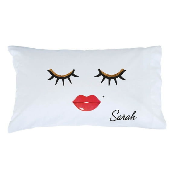 Lashes & Lips Personalized Pillowcase
