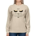 thumbnail image 1 of Lashes Long Standards High Sweatshirt Women -Image by Shutterstock, Female 3X-Large, 1 of 4