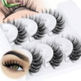 thumbnail image 1 of Lashes Natural Look Wispy Fasle Eyelashes 12mm Short Faux Mink Eyelashes Cat Eye Natural Strip Lashes Pack  16 Pairs, 1 of 15