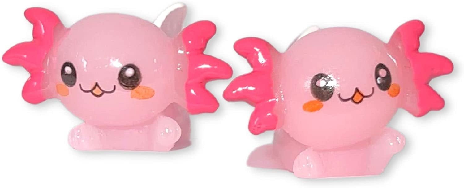 Lashicorn Axolotl Resin Charms 20 Pack Mini Pink Axolotl Charm