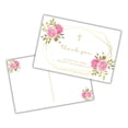 thumbnail image 1 of Lashicorn Baptism Christening Baby 1st Communion Thank You for Celebrating Postcards  30pk 5x7 Church Invitations Floral Tags Bulk Girl Boy Cross, 1 of 5