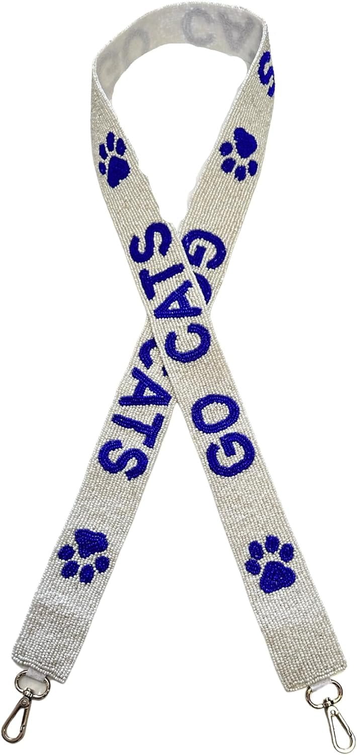 Go Cats Beaded Strap | College Purse Strap | Game Day Purse Strap | GameDay Beaded Strap | College outlet GameDay Strap