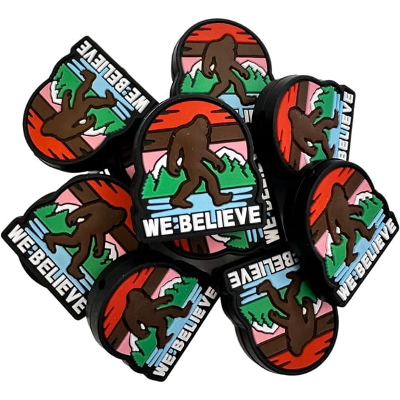 Lashicorn Big Foot Sasquatch Silicone Focal Beads  12 Pack Bigfoot We Believe Bulk Wholesale Urban Legend Keychain Making Kit Beaded Pen Buck Buck Bronco Freshie Hanger