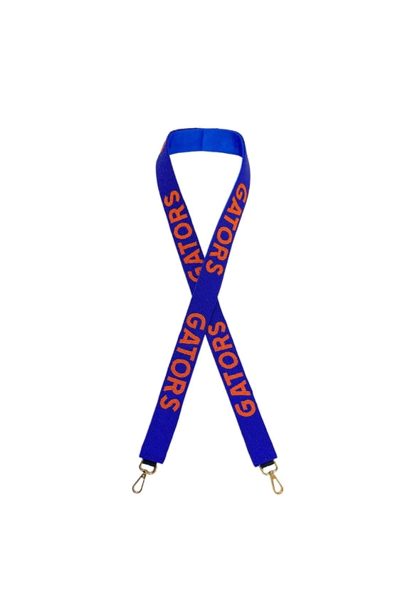 Blue with Orange Letters Beaded Purse Strap 49 for Clear Stadium Bag Florida Fans Game Day Football State Gold Clasp