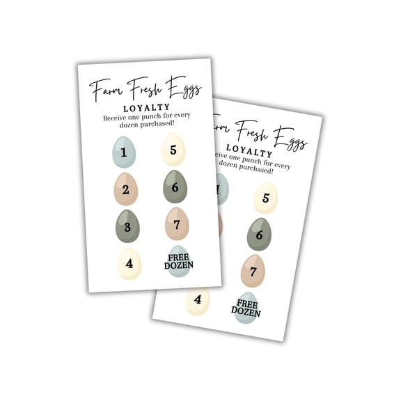 Lashicorn Egg Handling Instructions Farm 50pk 2x3.5 Poultry Punch Farmer Customers How To Handle Eggs Care Cards Loyalty Card