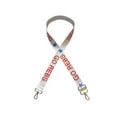 thumbnail image 1 of Lashicorn Go Rebs Adjustable Woven Purse Strap 25- 48 long adjustment White Red & Blue Strap with Gold Hardware 1.5 wide College Football Mississippi Clear Bag Stadium Approved, 1 of 5