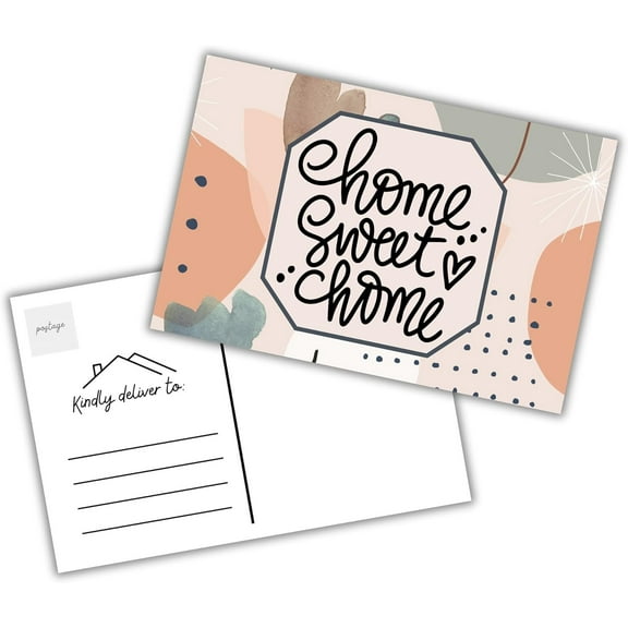 Lashicorn Home Sweet Home Postcards for Realtors 30 pk 4x6 Mailing Notecards One Year Anniversary Rental Real Estate New Agent Bulk Send to Clients