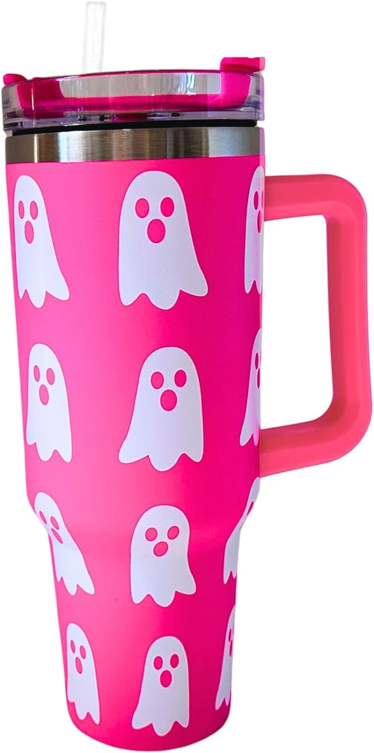 Halloween Pink Ghost Tumbler Halloween Pink Ghost Tumbler