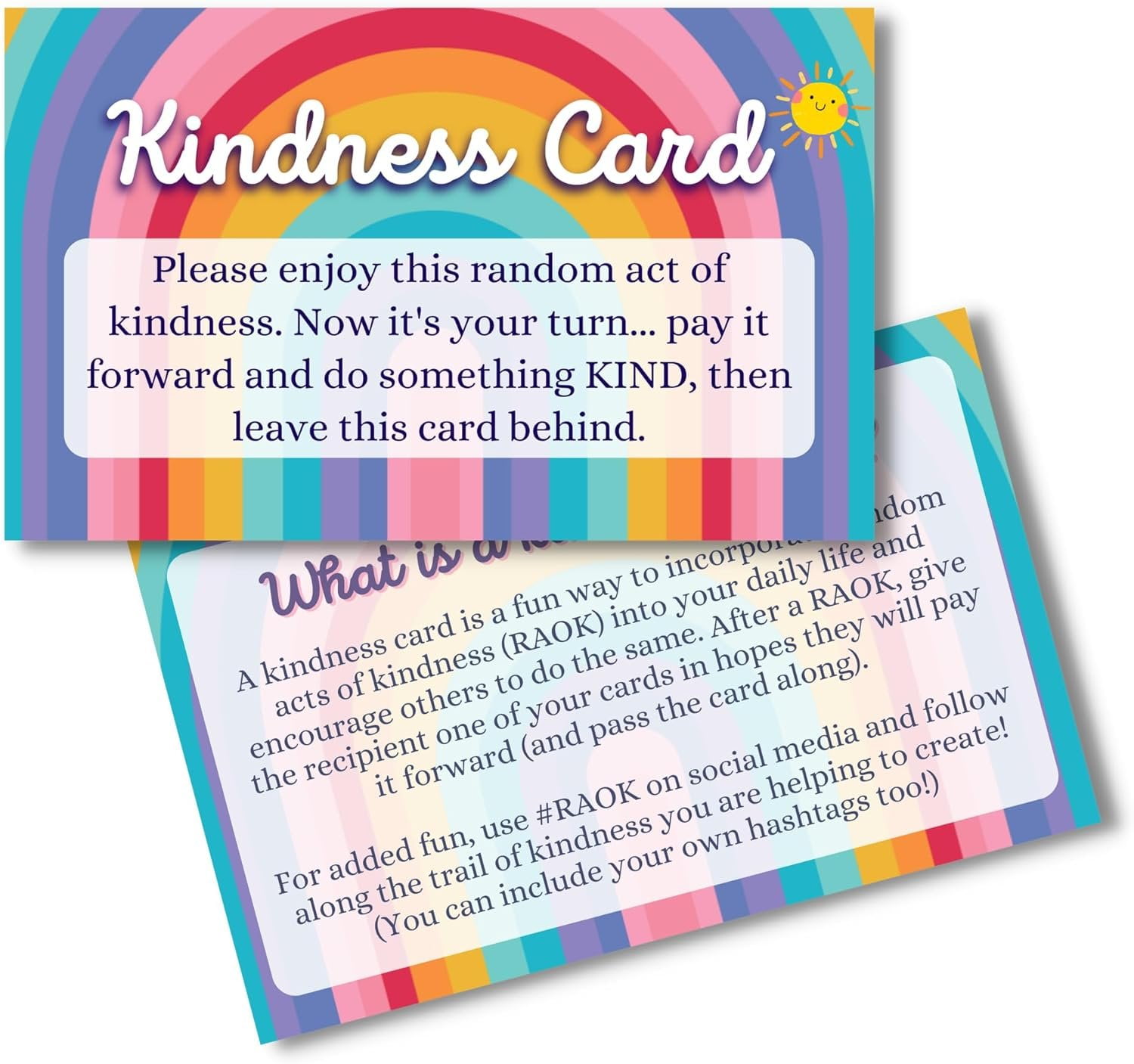 Lashicorn Random Acts of Crochet Kindness Gifts Tags 50 pk 2 x 3.5 Cards to Give Away Colorful Pay it Forward Crochet Patterns Animals Rainbow RAOCK